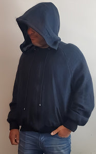 MOODIE-Silk lined custom mohair hoodie jacket