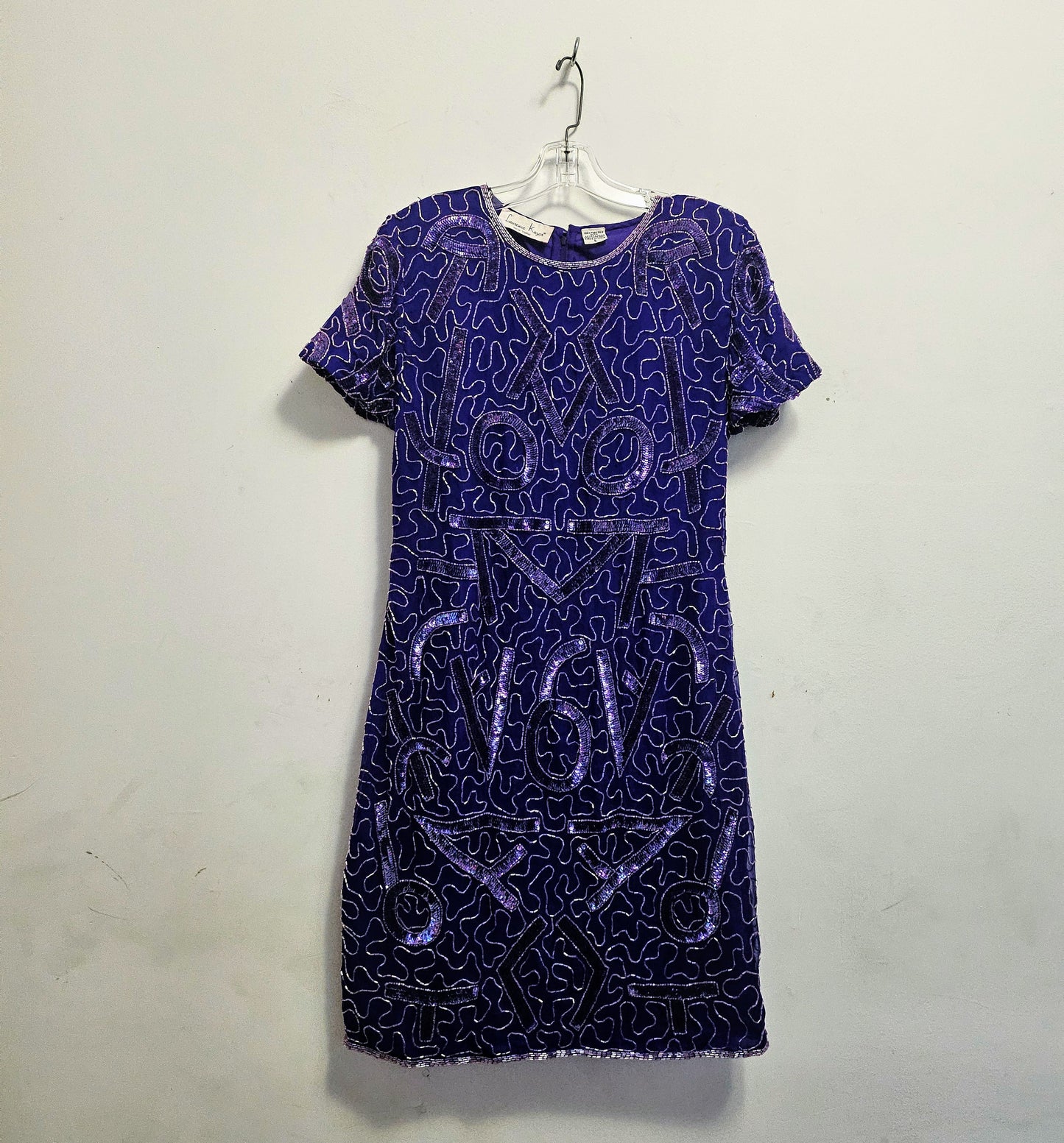 PURPLE HAZE-80s Purple Beaded Gown