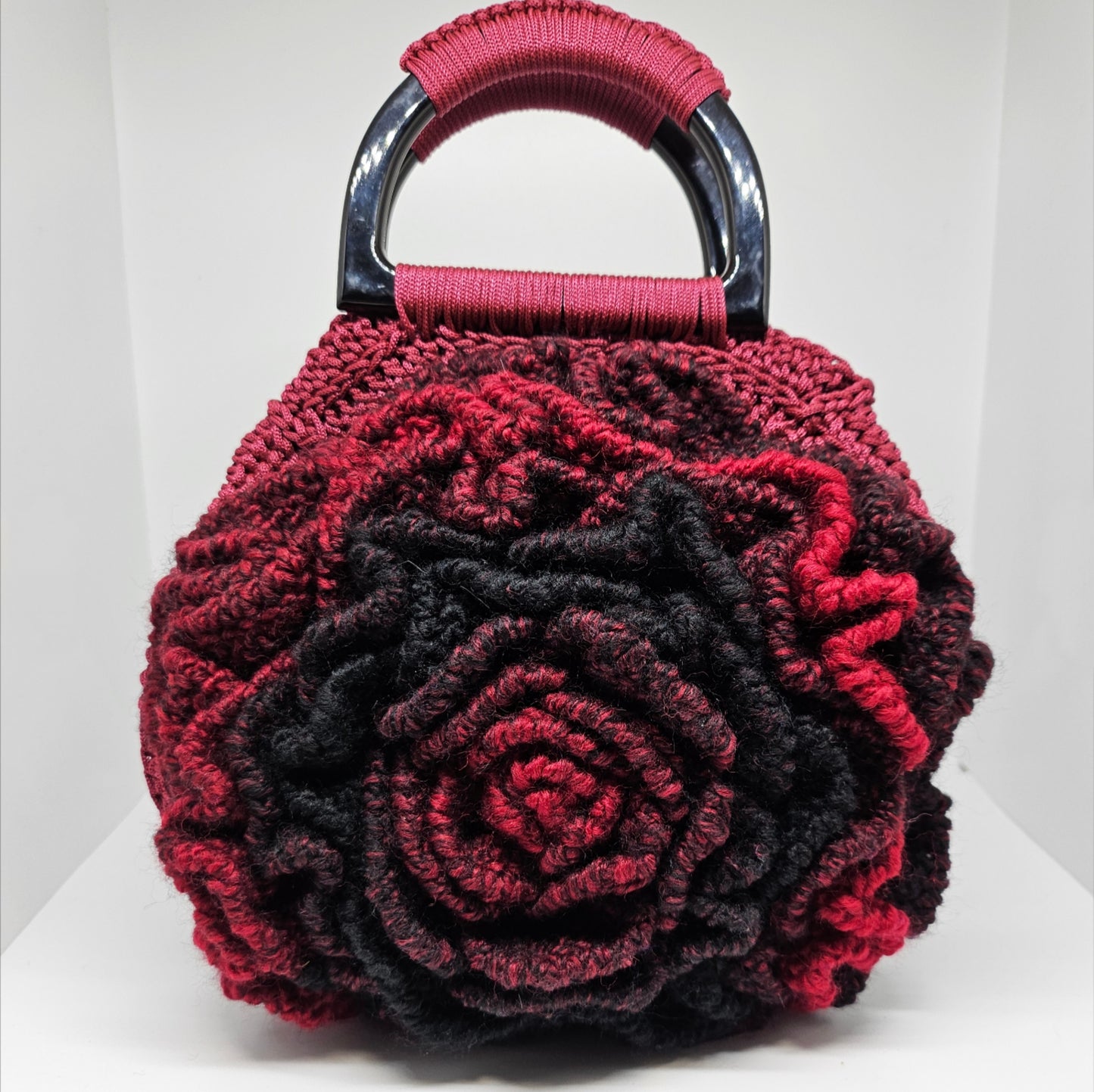 Front view of 3D Rose Crossbody Bag