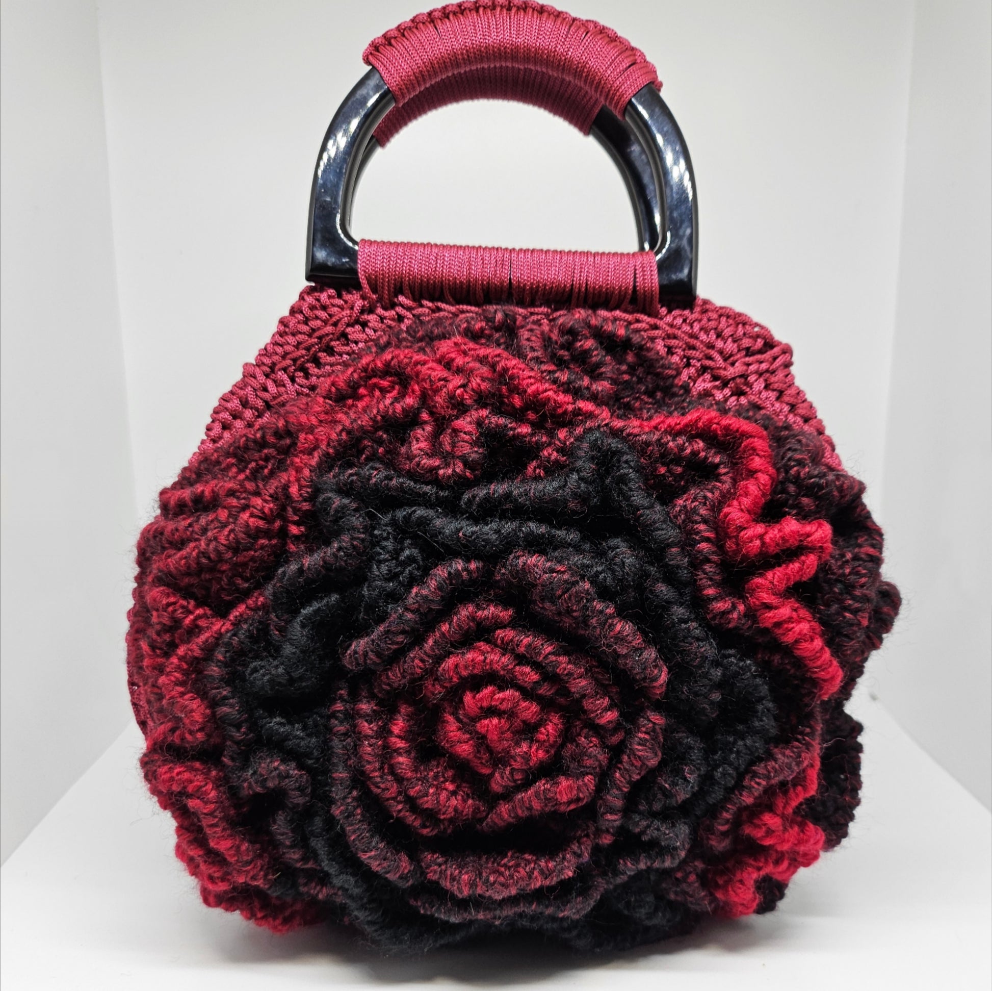 Front view of 3D Rose Crossbody Bag
