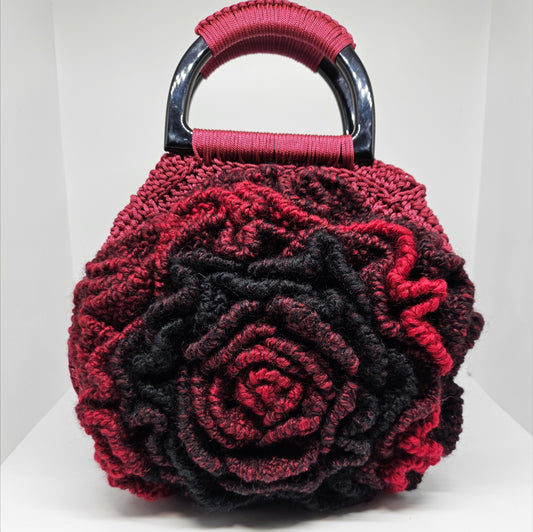 Front view of 3D Rose Crossbody Bag