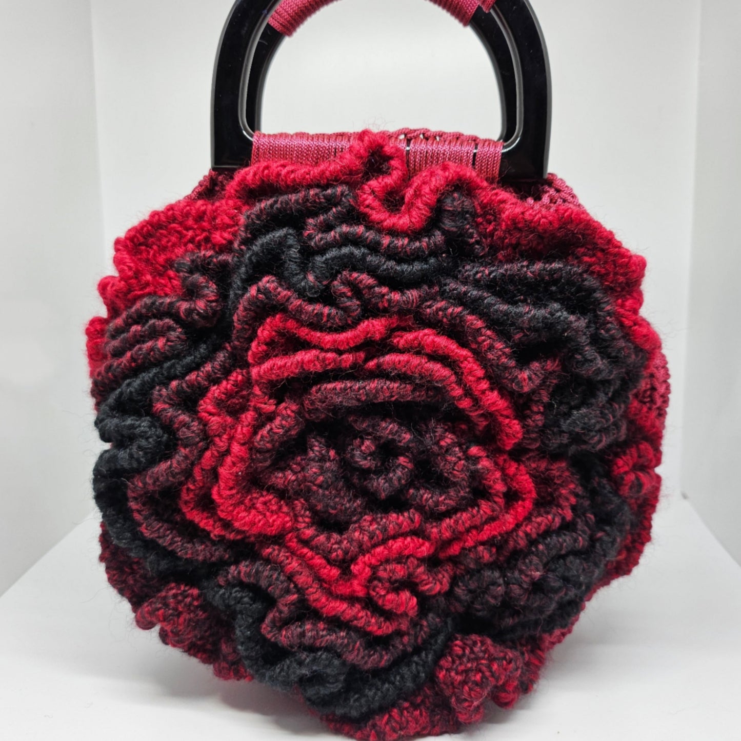 Back view of 3D Rose Crossbody Bag