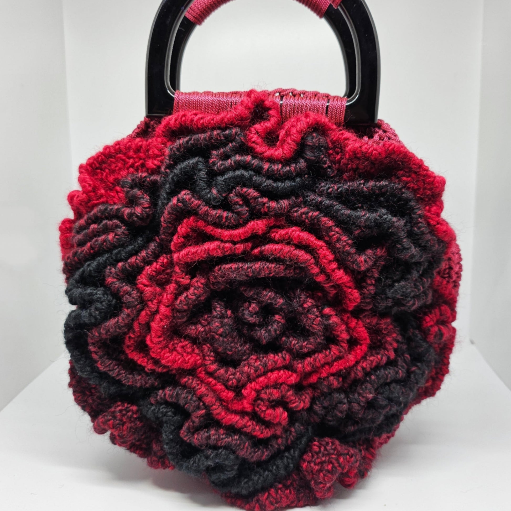 Back view of 3D Rose Crossbody Bag