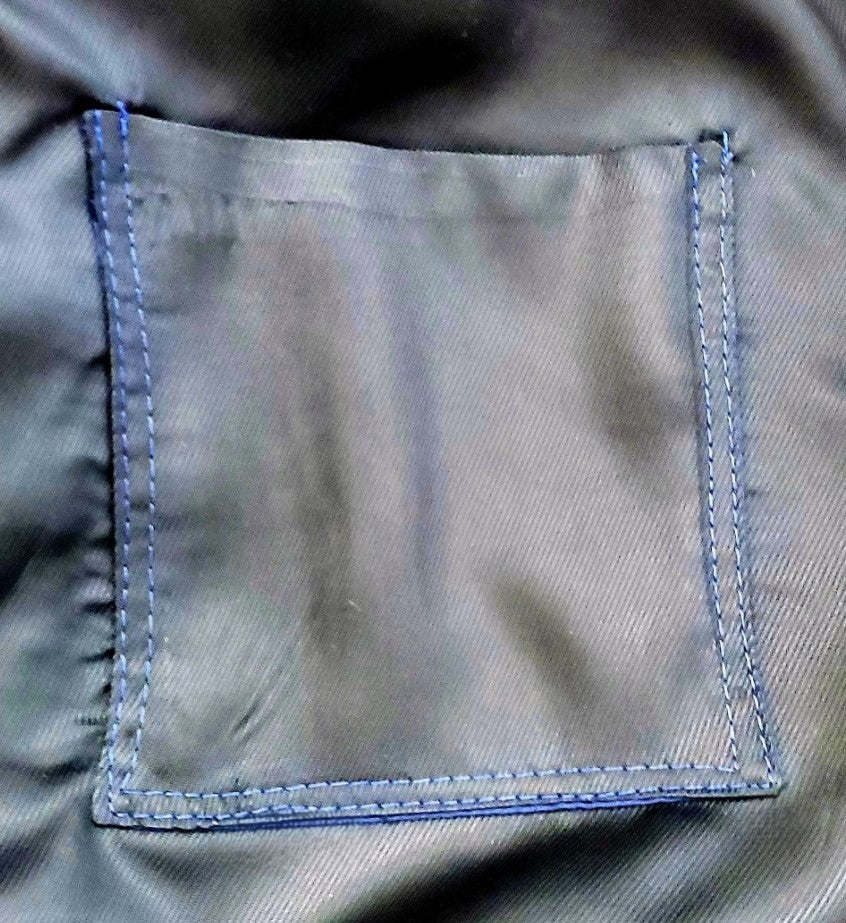 Close up view of lining pocket