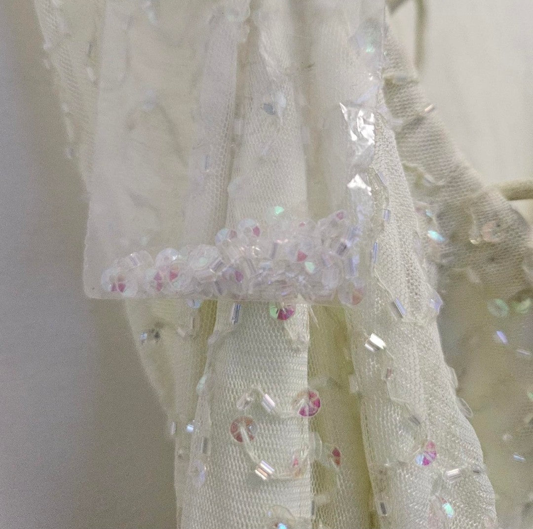 Bag of beads for 90s Lemon and Iridescent Beaded Halter Gown 