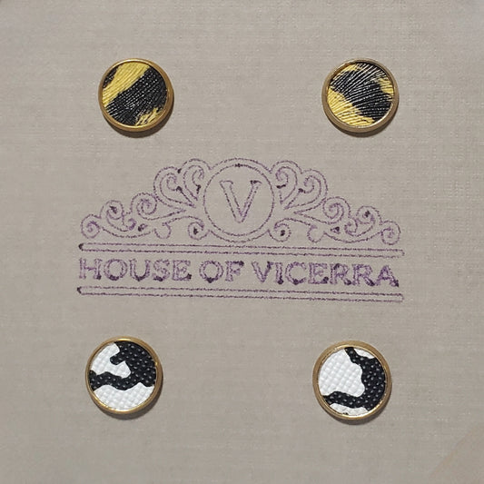 2 prs of animal print stud earrings