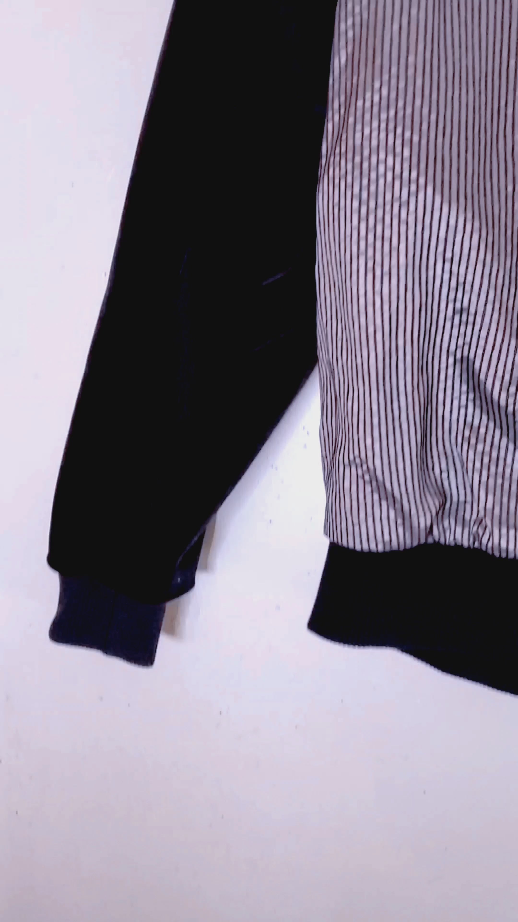 Video of Menswear Inspired pinstripe Bomber Jacket 