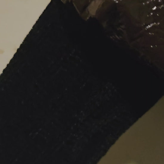 video of Faux fur and patent leather bomber jacket with stud details