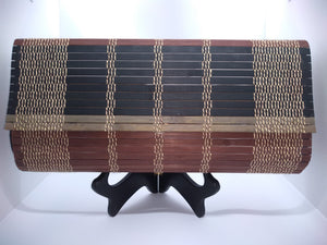 JALOUSIE-Striped Wood Clutch